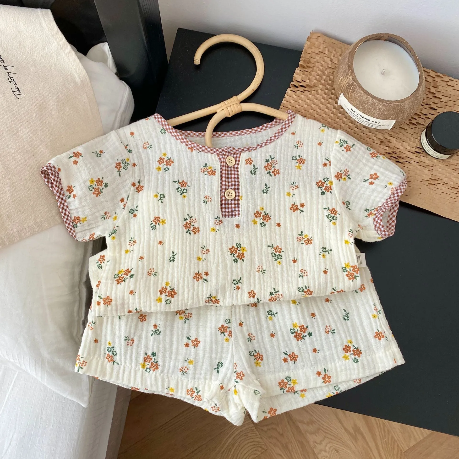 Kid's summer comfortable short-sleeved shorts pajamas