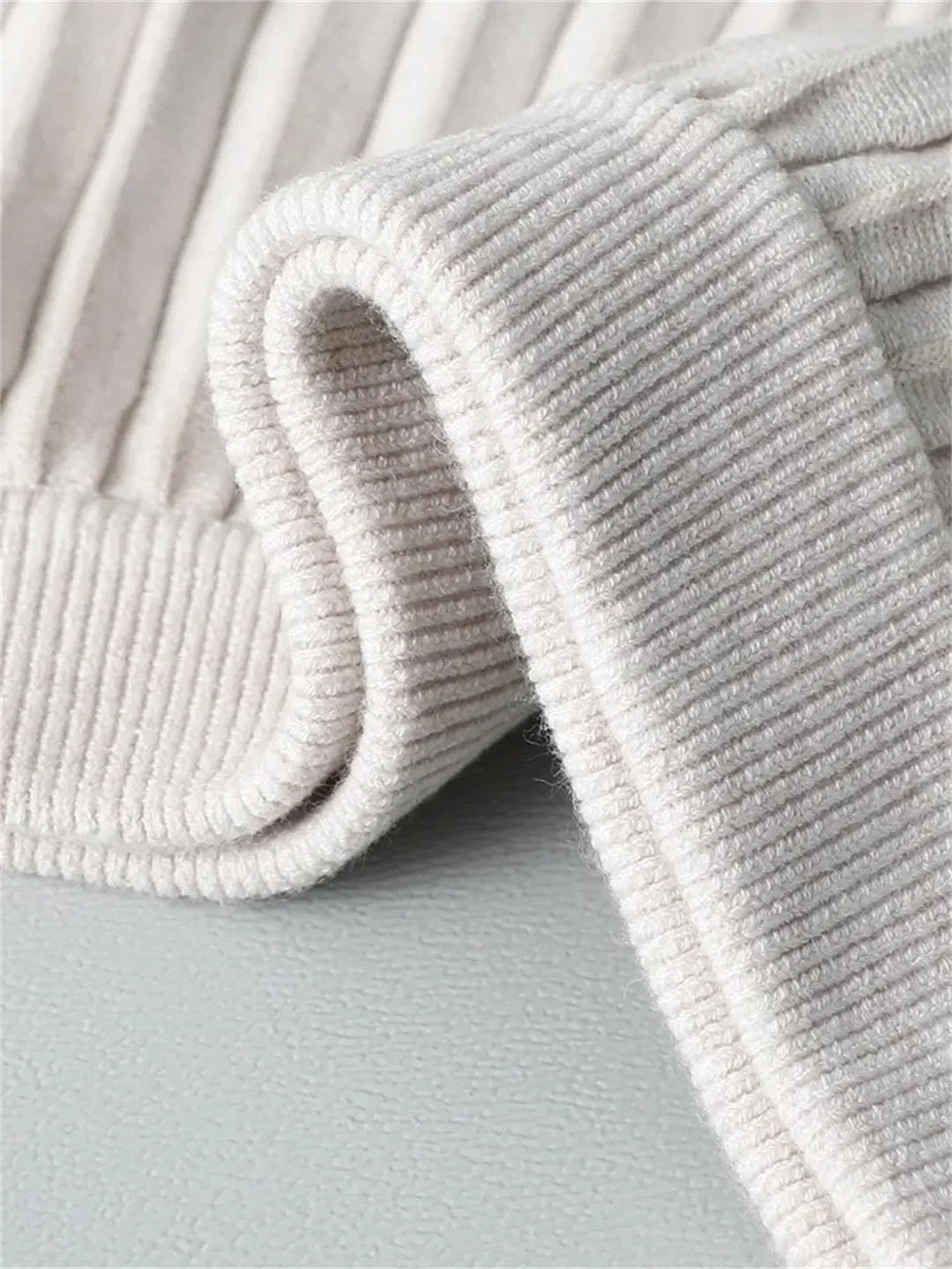 Knitted Wool Midi Skirt for Women High Waist Thickened Winter Pleated Warm A-Line Skirts