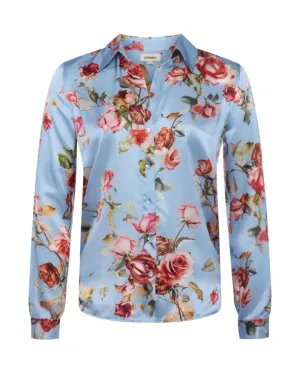 L'Agence Tyler Tapestry Floral Rose Blouse