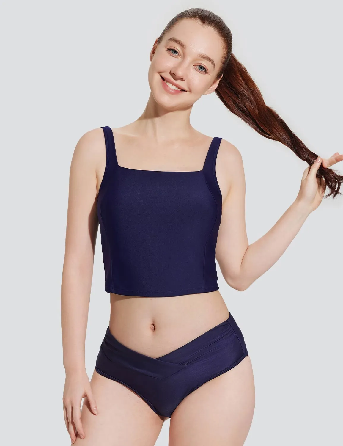 Laureate Square Neck Tankini Tops