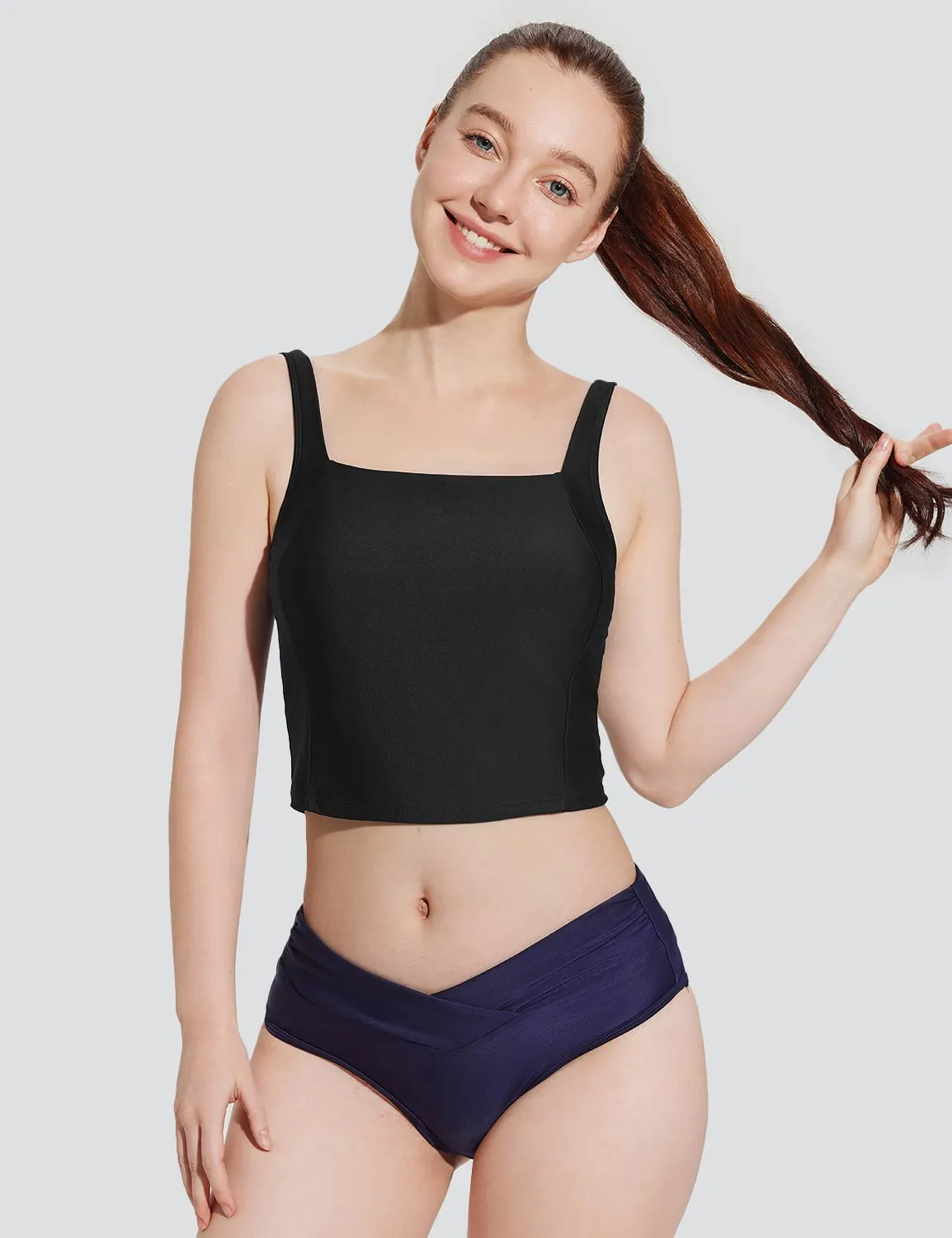 Laureate Square Neck Tankini Tops