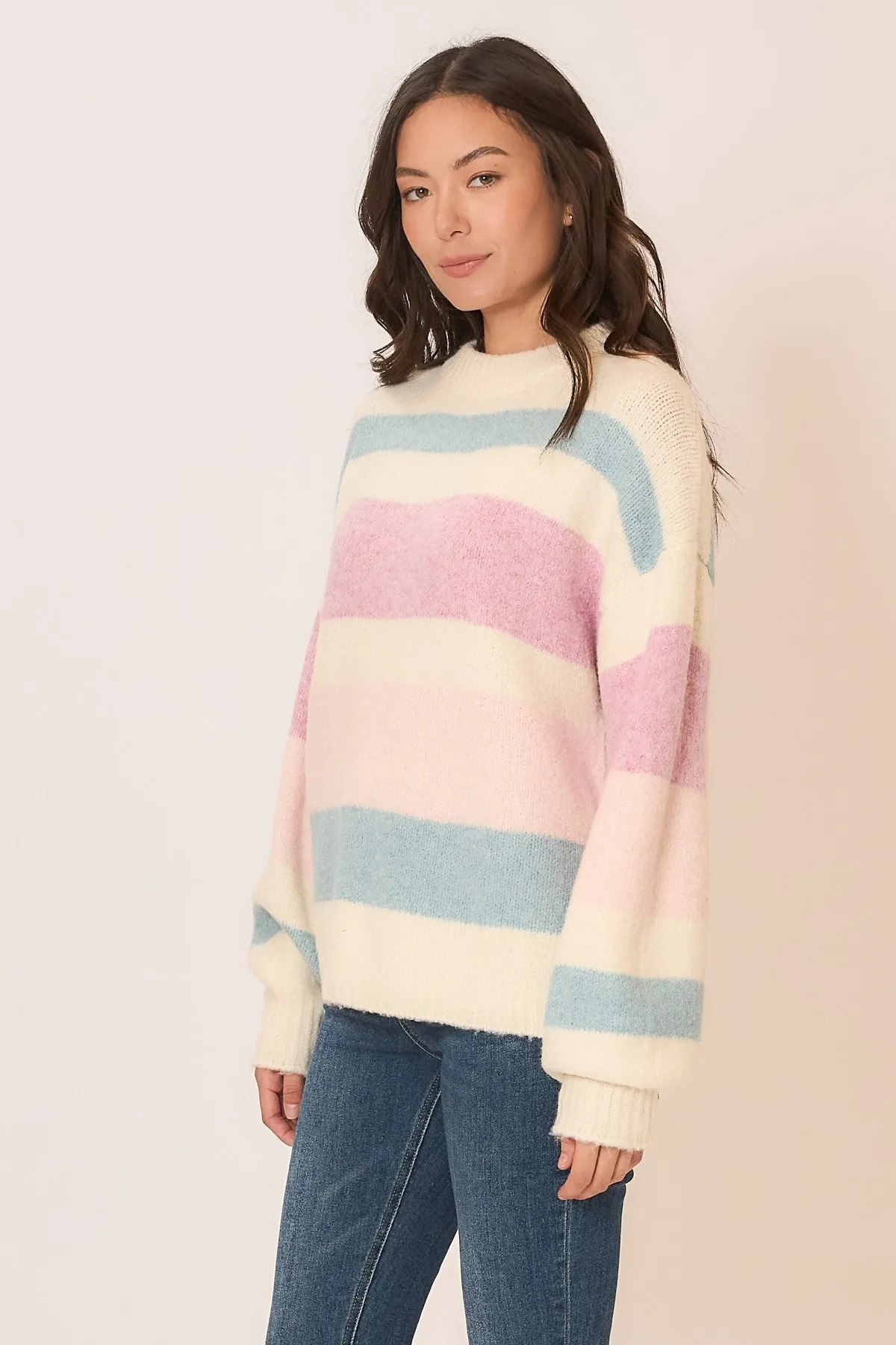 Lilac/Sky Striped Sweater