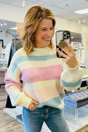 Lilac/Sky Striped Sweater