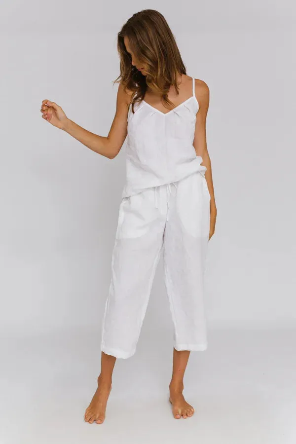 Linen Bermuda shorts for women jet-black - Carla