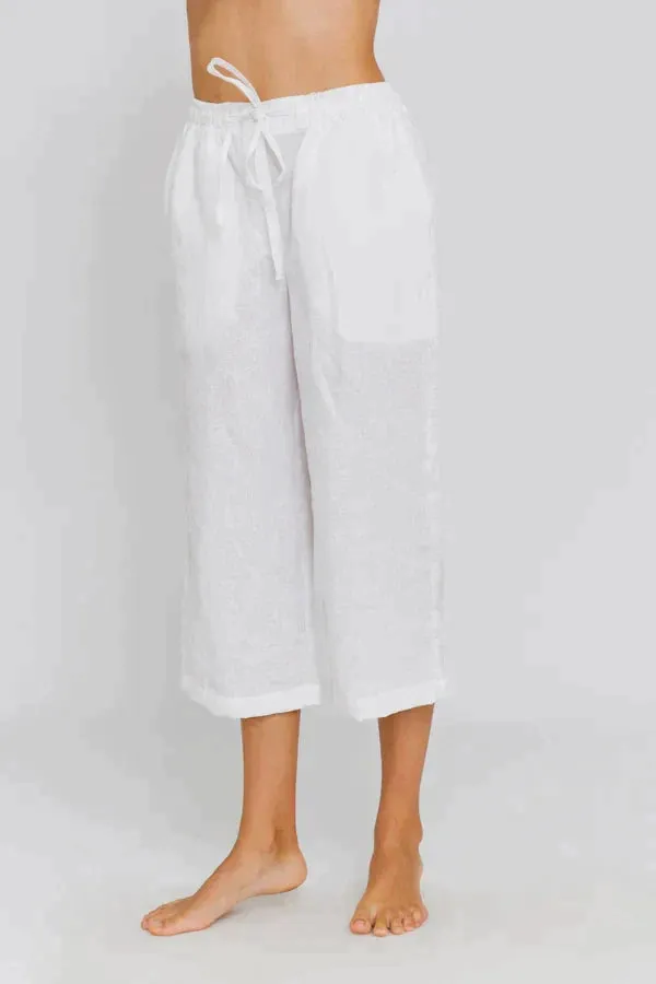 Linen Bermuda shorts for women jet-black - Carla