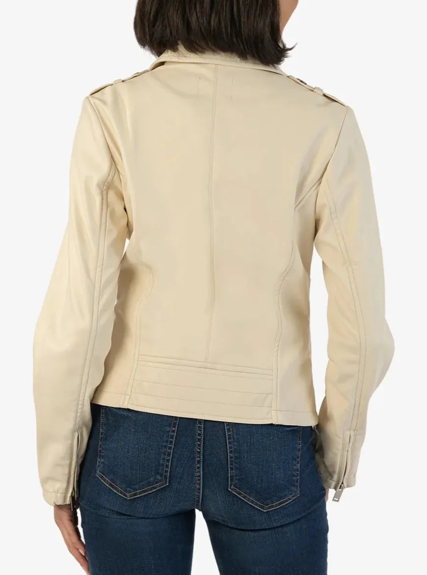 Maeve Moto Jacket [Ivory-KJ50401]