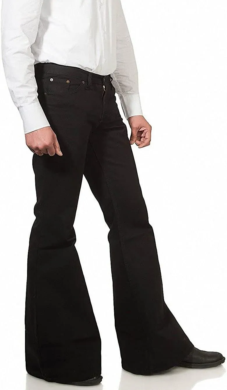 Men's Casual Retro Party 60s 70s Flares Stretch Fit Classic Trend Flares Disco Jeans
