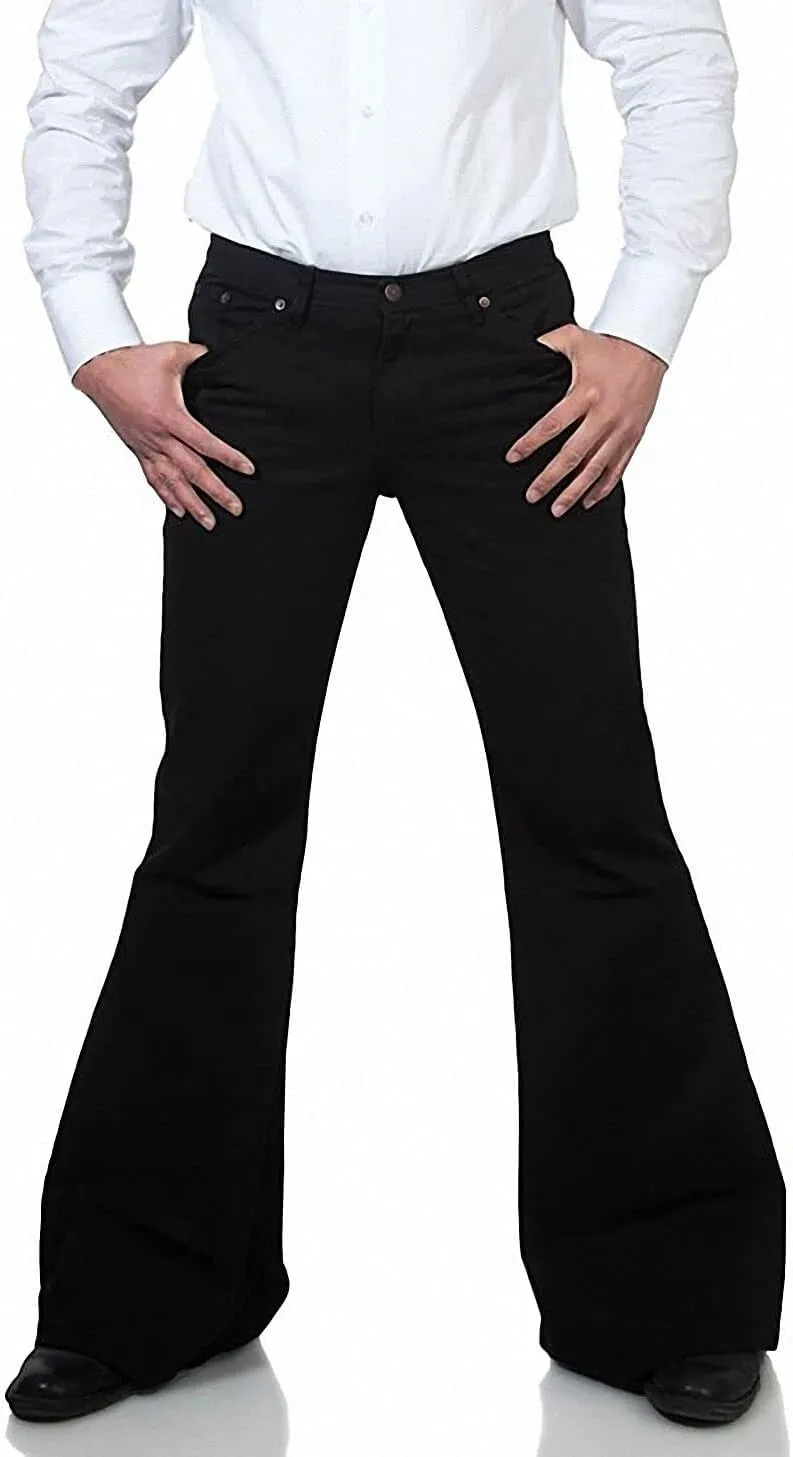 Men's Casual Retro Party 60s 70s Flares Stretch Fit Classic Trend Flares Disco Jeans