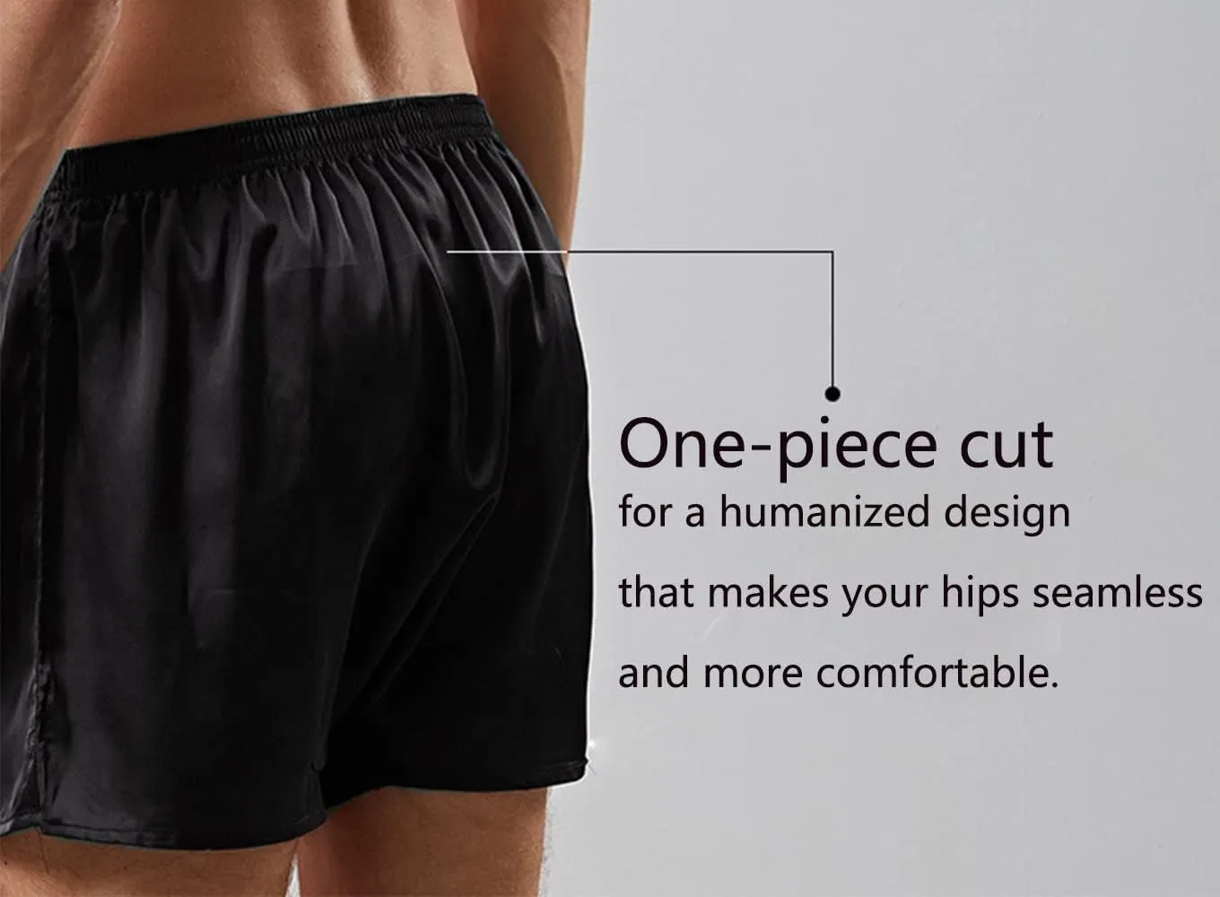Mens Satin Boxer Shorts Silk Pajama Bottom Lounge Sleep Shorts for Men