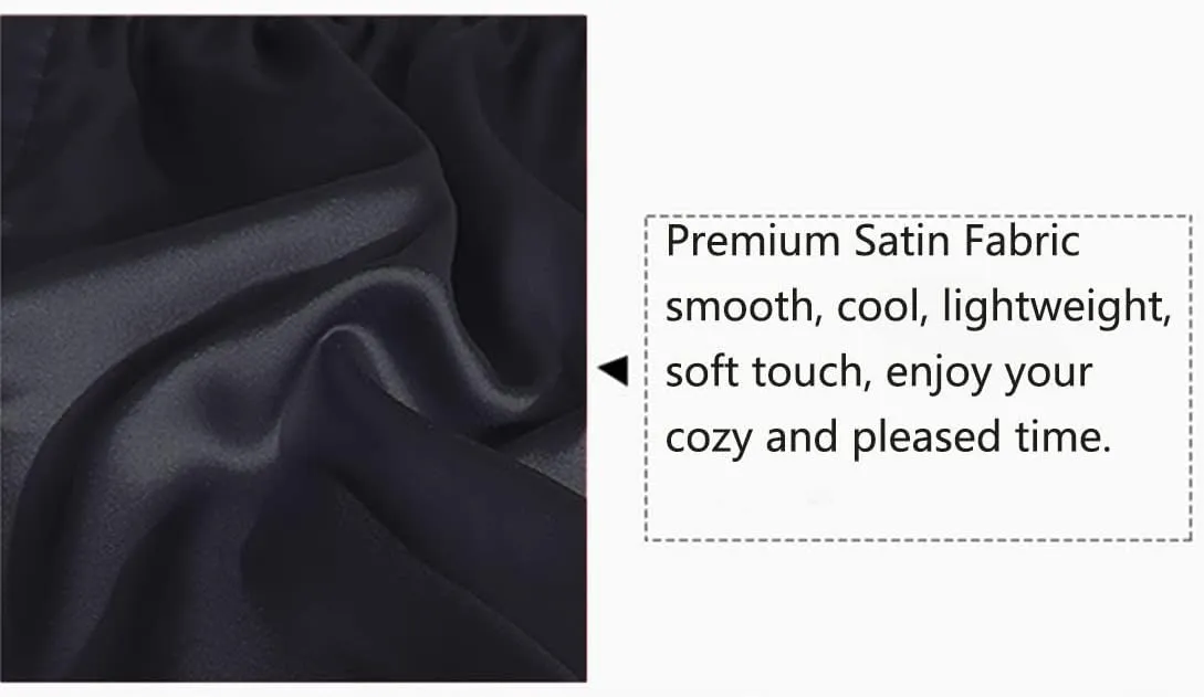 Mens Satin Boxer Shorts Silk Pajama Bottom Lounge Sleep Shorts for Men