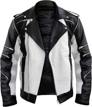 MJ 1984 Motorcycle Faux Leather Jacket For Mens