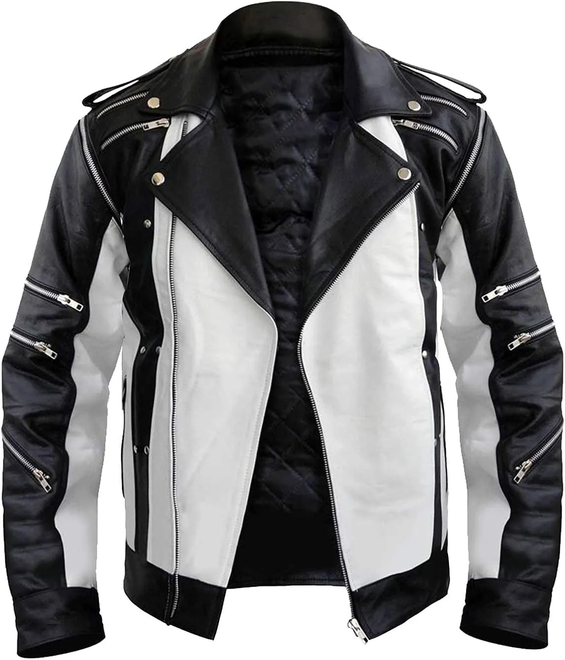 MJ 1984 Motorcycle Faux Leather Jacket For Mens