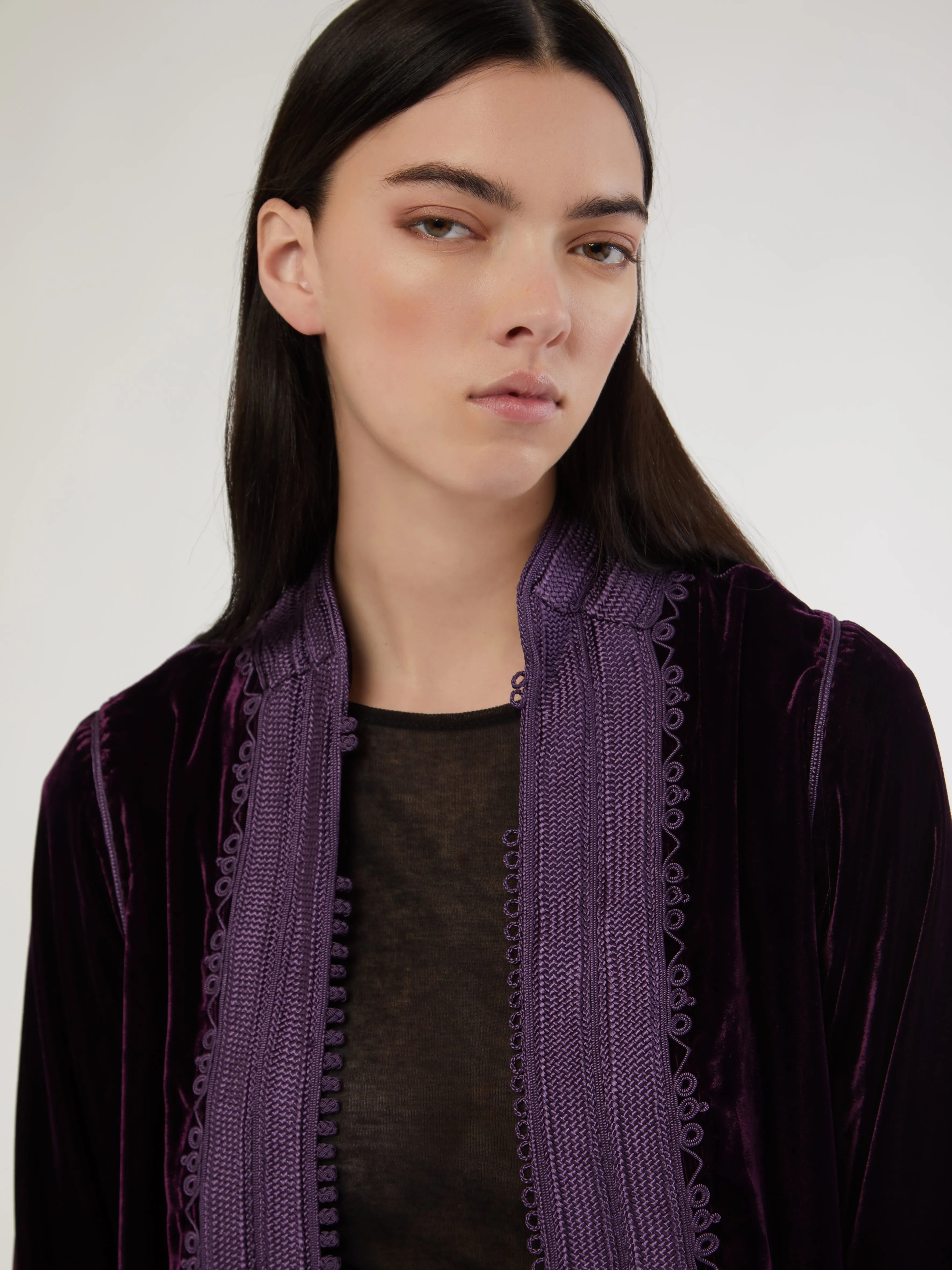 Moroccan long velvet robe