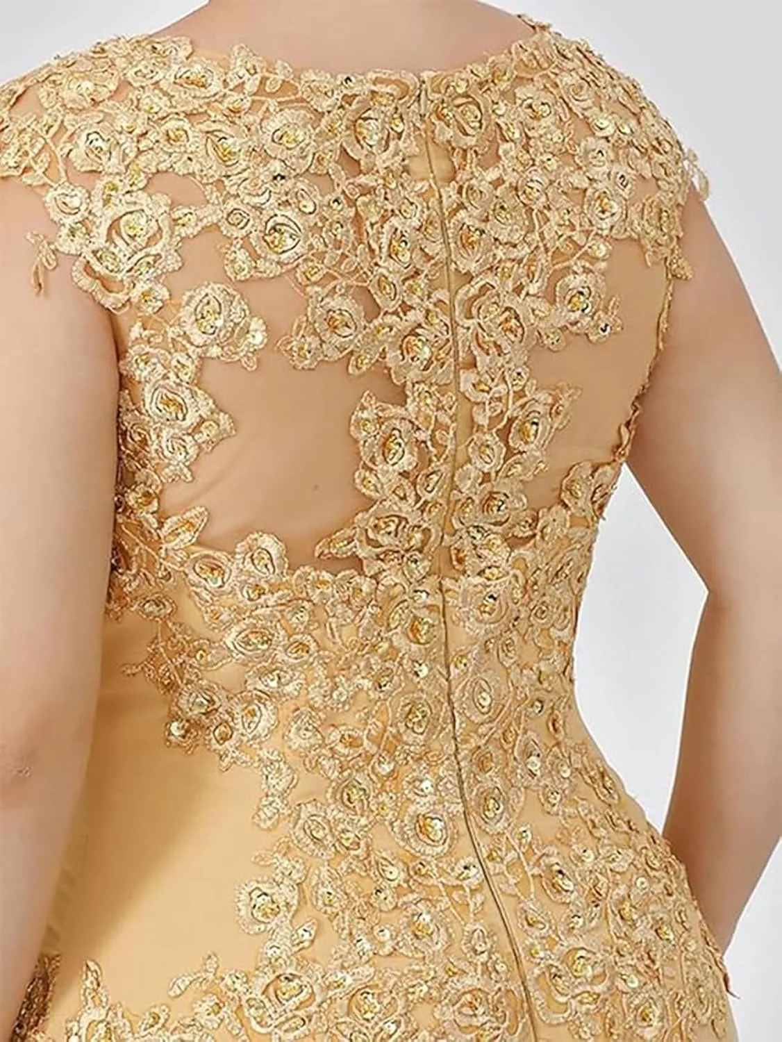 Mother of The Bride Dresses Plus Size - Appliqued Chiffon Formal Wedding Guest Dresses