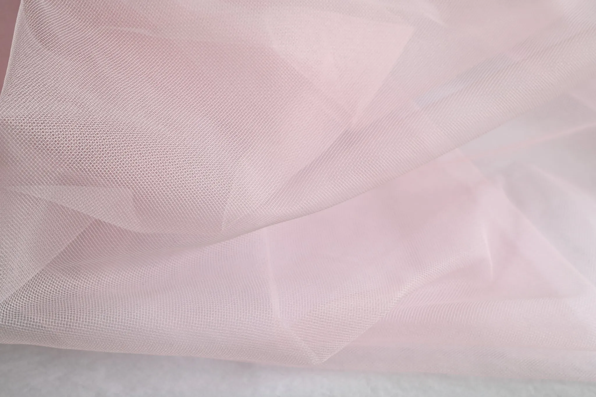Mountains of Snow (Pink) - Polyamide Tulle