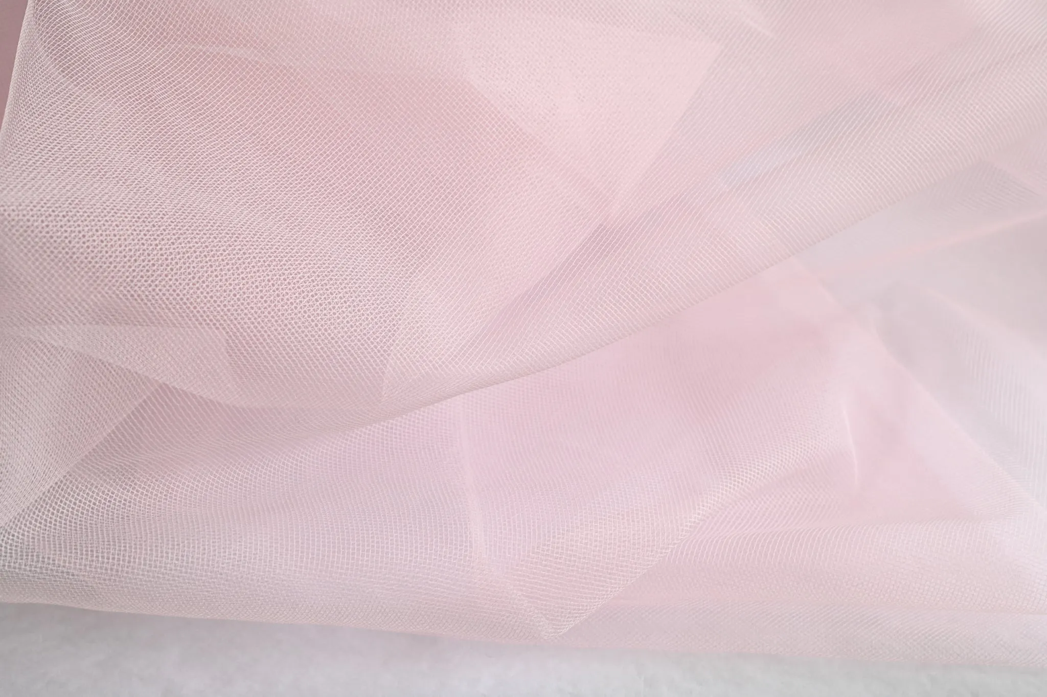 Mountains of Snow (Pink) - Polyamide Tulle