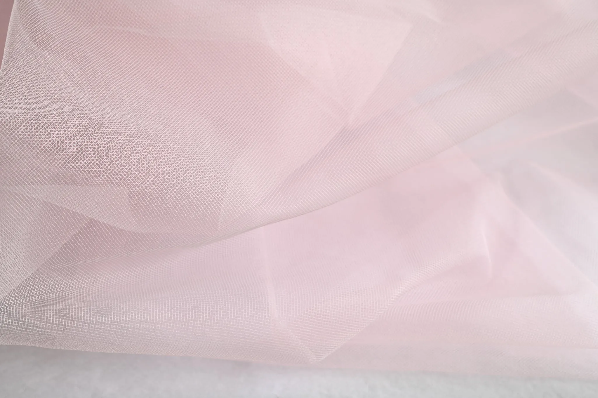 Mountains of Snow (Pink) - Polyamide Tulle