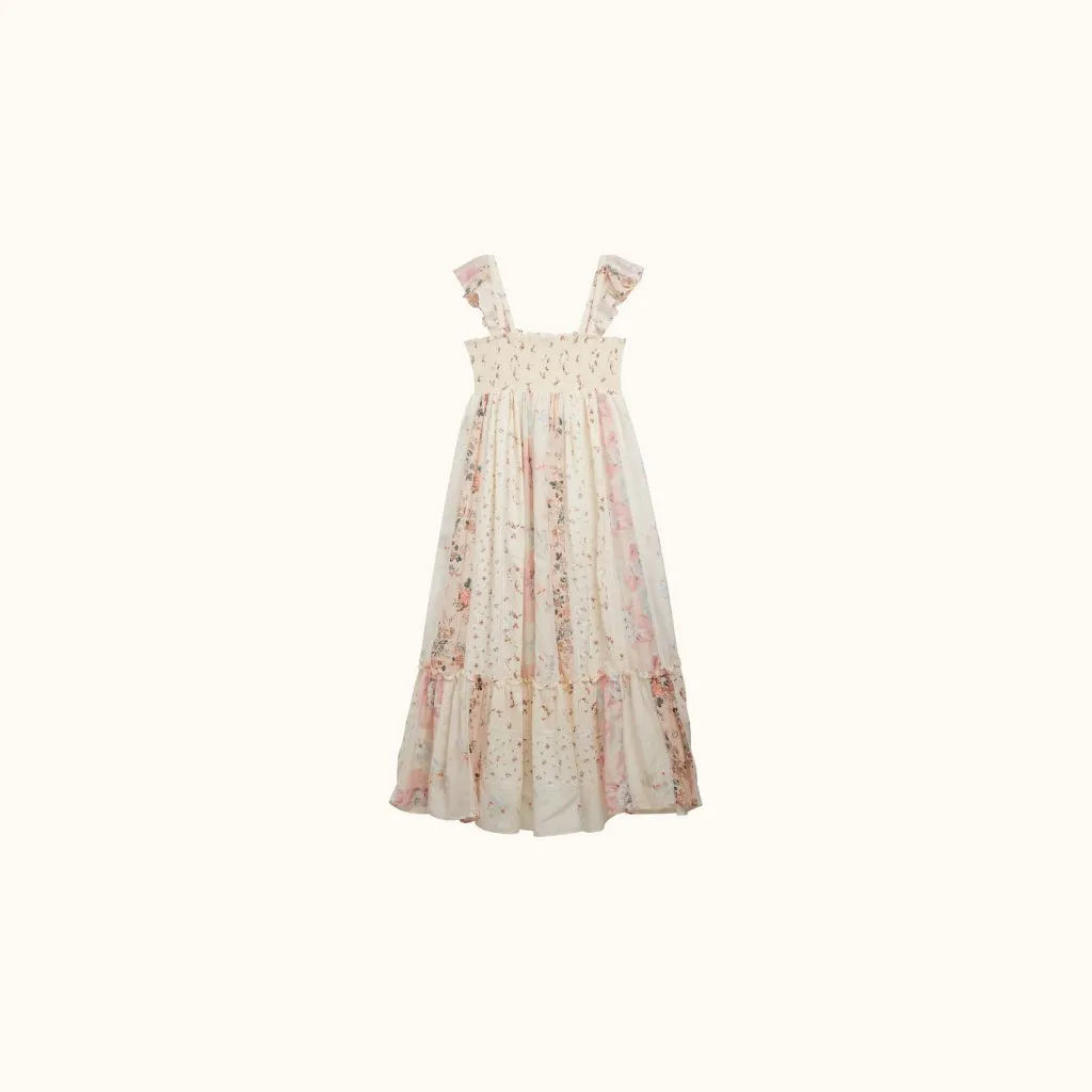 NESTINE LONG SMOCKED DRESS PINK