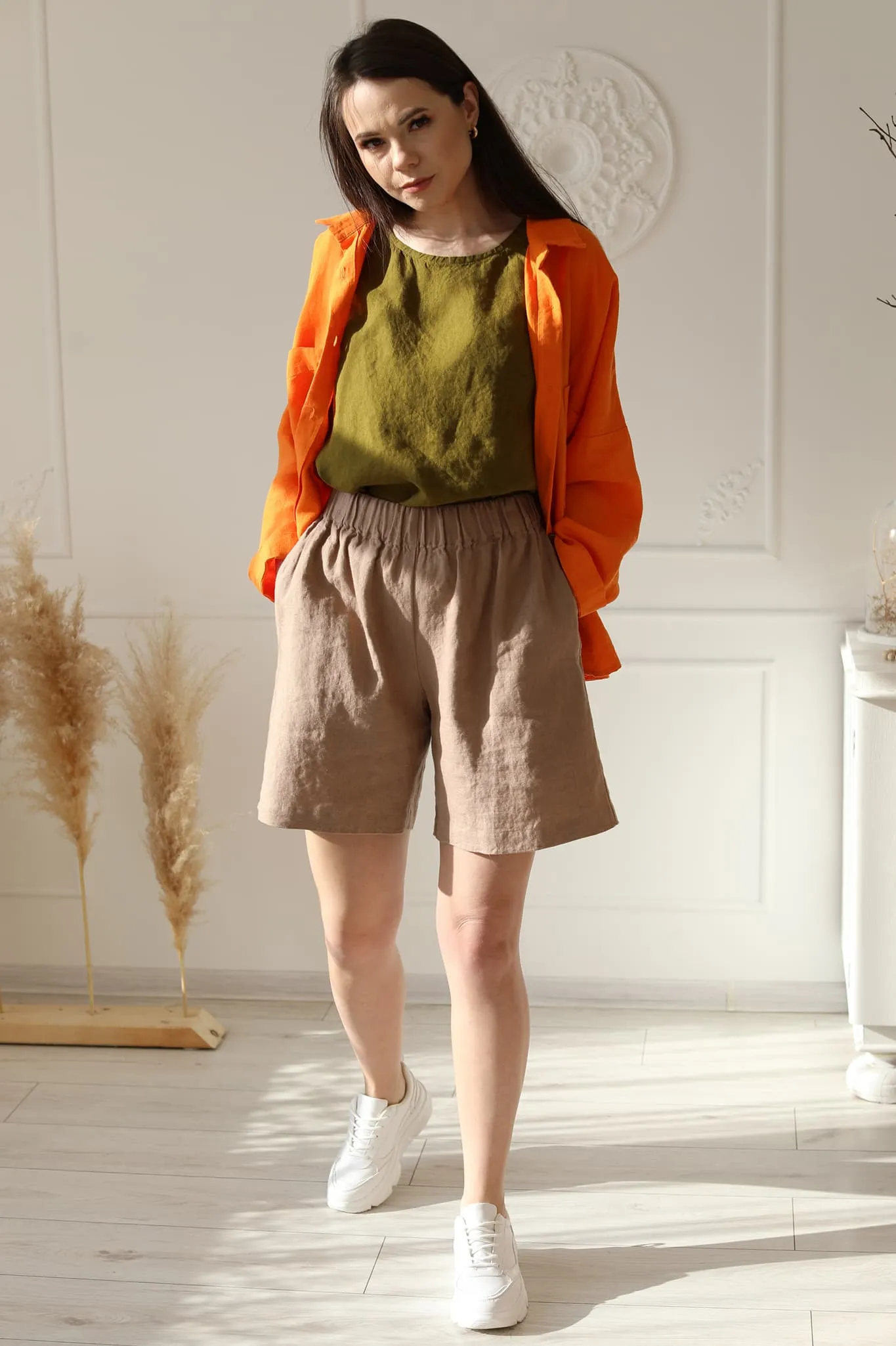 Organic linen shorts Phoebe