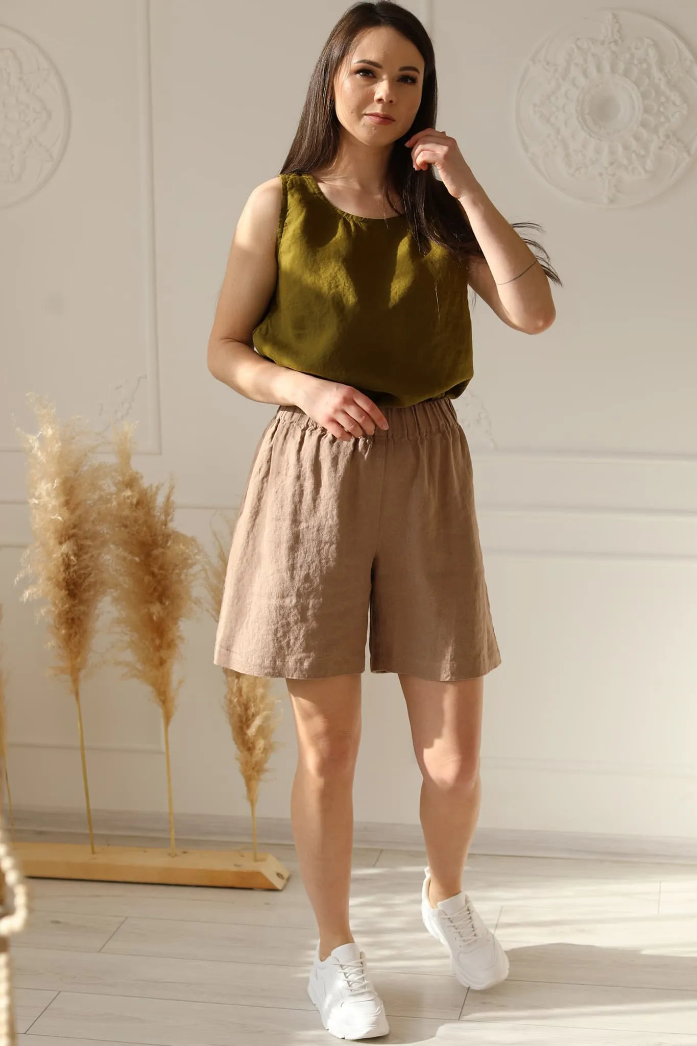 Organic linen shorts Phoebe
