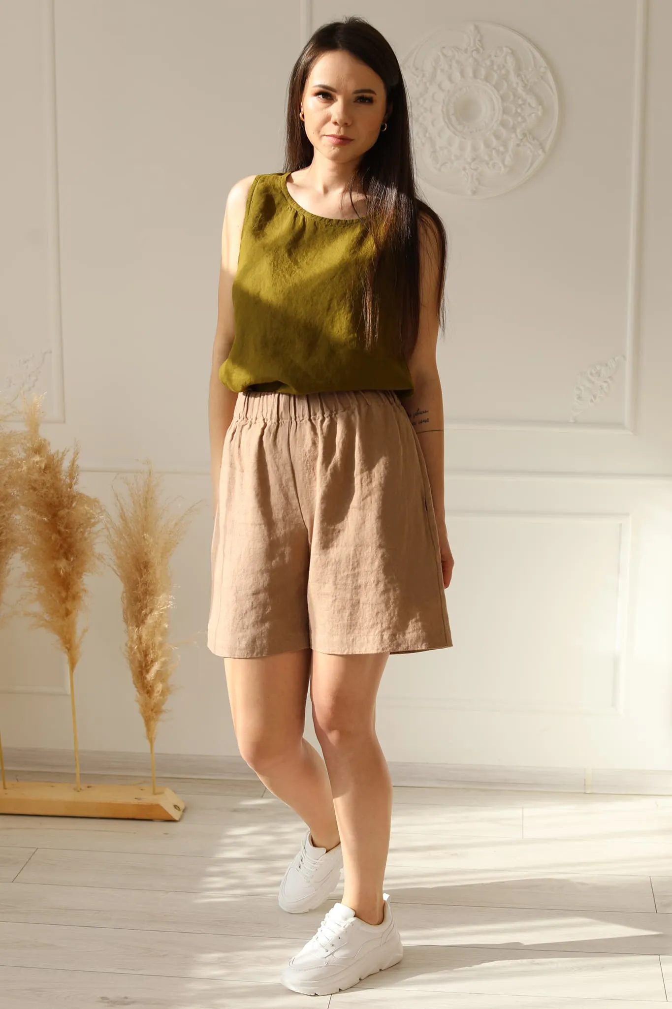 Organic linen shorts Phoebe