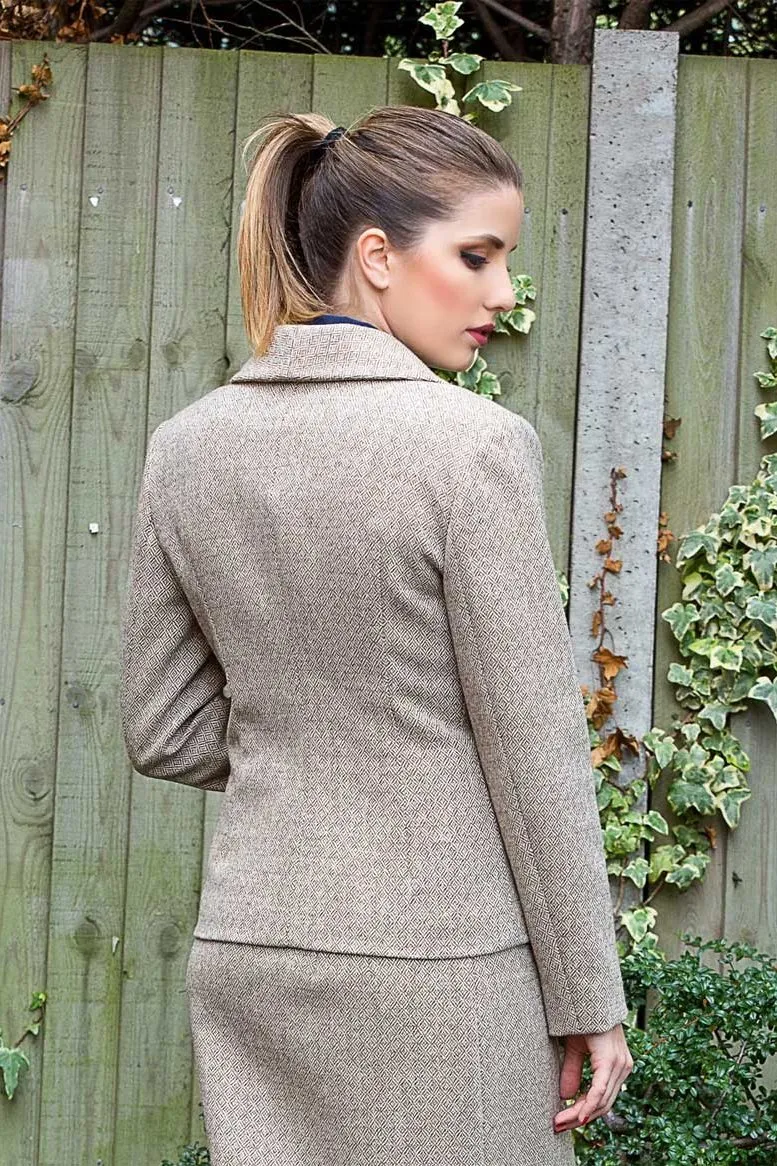 Organic Tweed Wool Cream Jacket