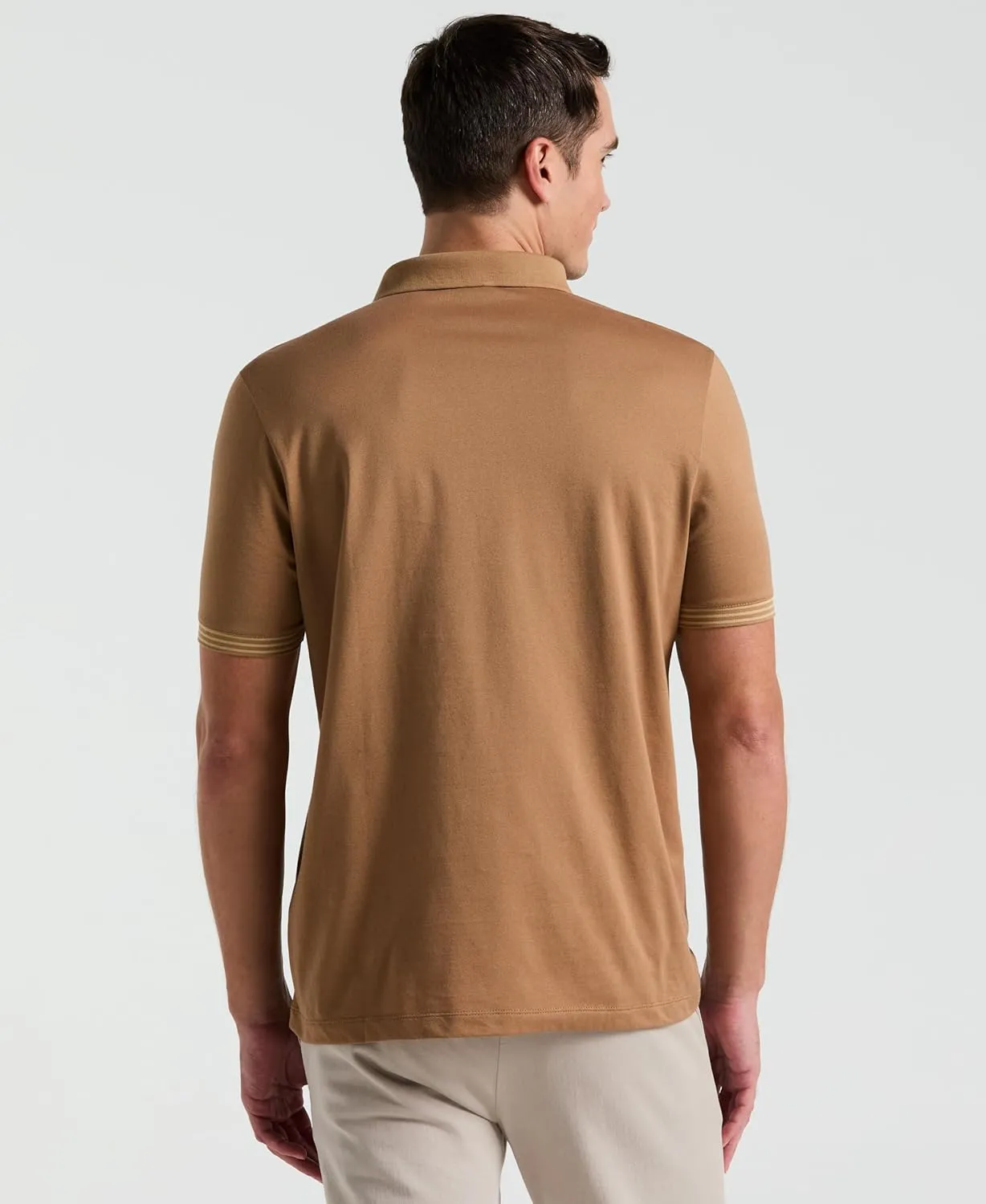 Perry Ellis Men's Icon Polo Shirt with Solid, Breathable, Moisture-Wicking Fabric (Sizes Small-5xl)
