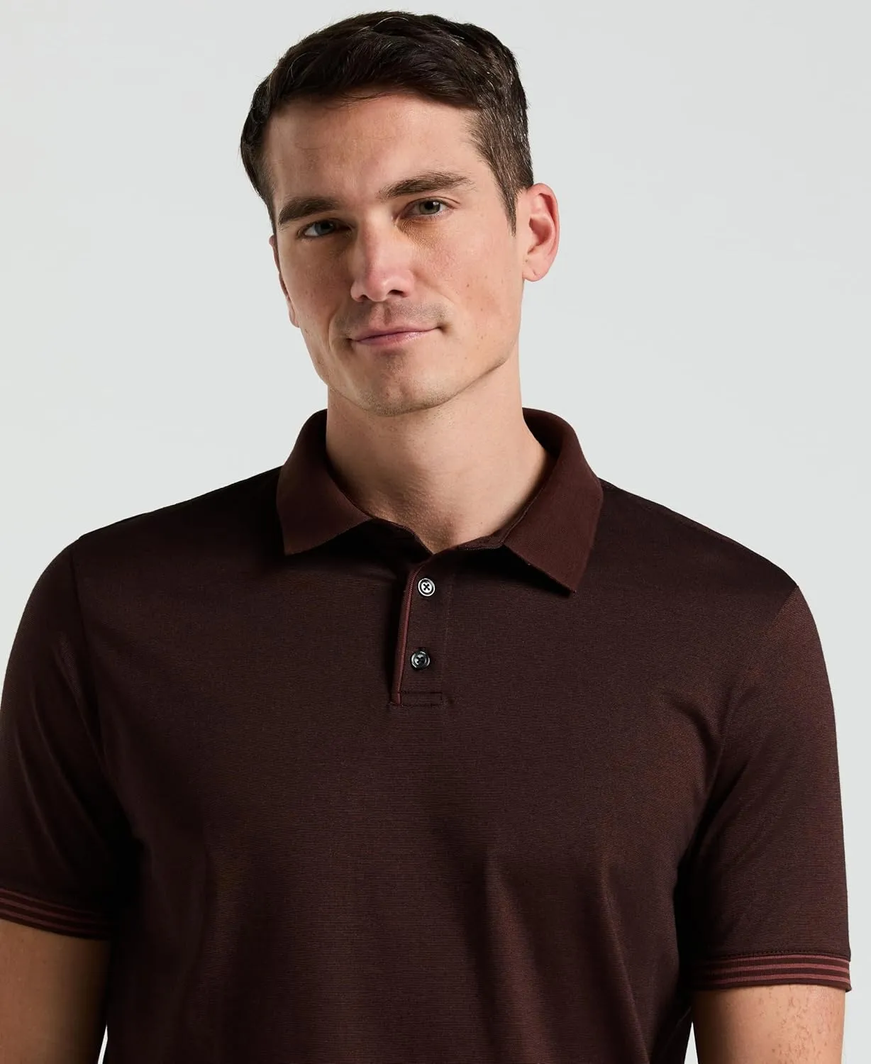 Perry Ellis Men's Icon Polo Shirt with Solid, Breathable, Moisture-Wicking Fabric (Sizes Small-5xl)