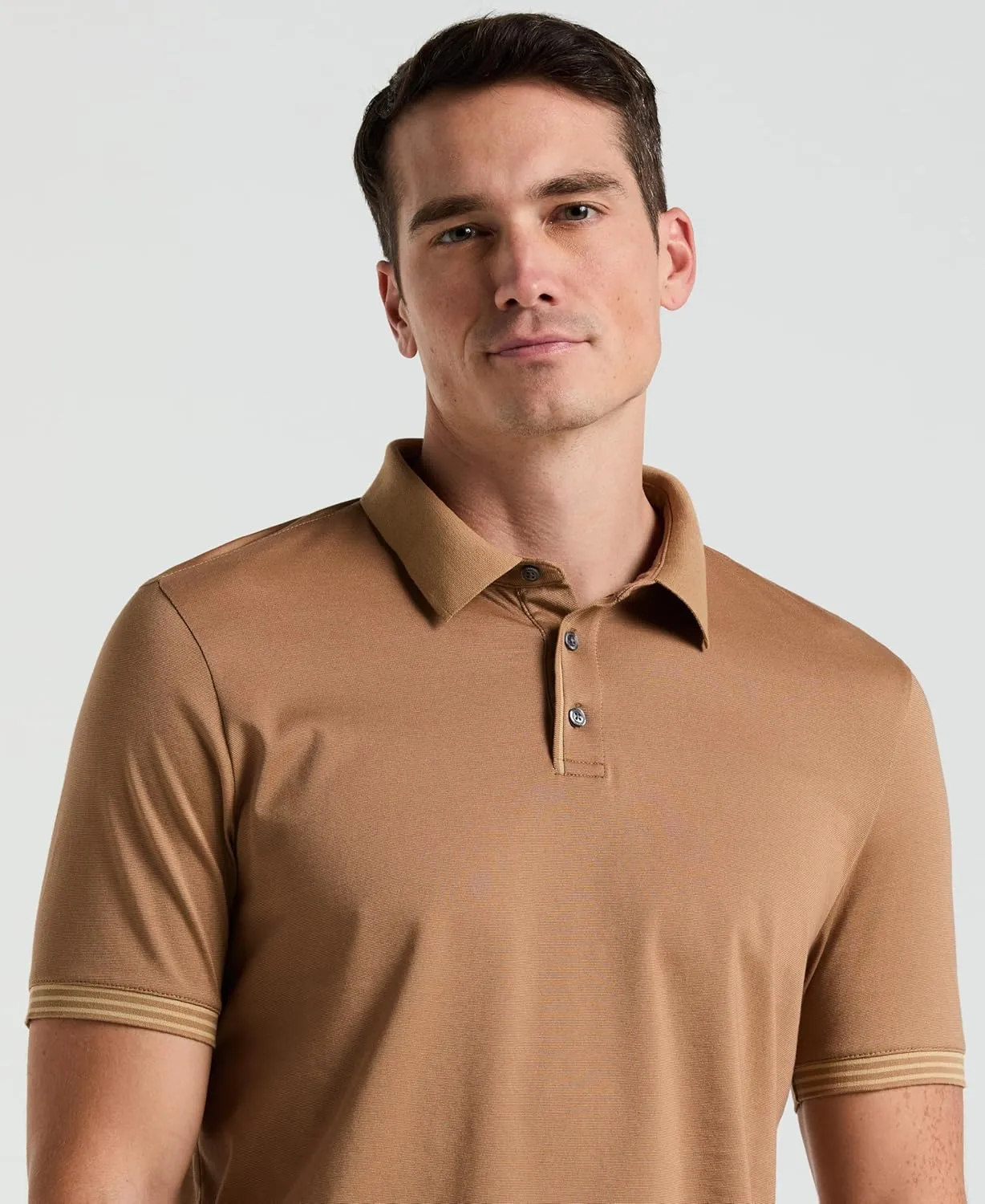 Perry Ellis Men's Icon Polo Shirt with Solid, Breathable, Moisture-Wicking Fabric (Sizes Small-5xl)