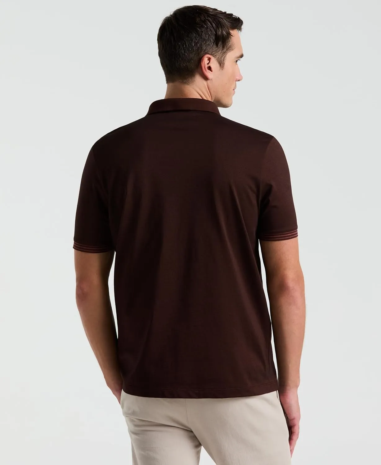 Perry Ellis Men's Icon Polo Shirt with Solid, Breathable, Moisture-Wicking Fabric (Sizes Small-5xl)