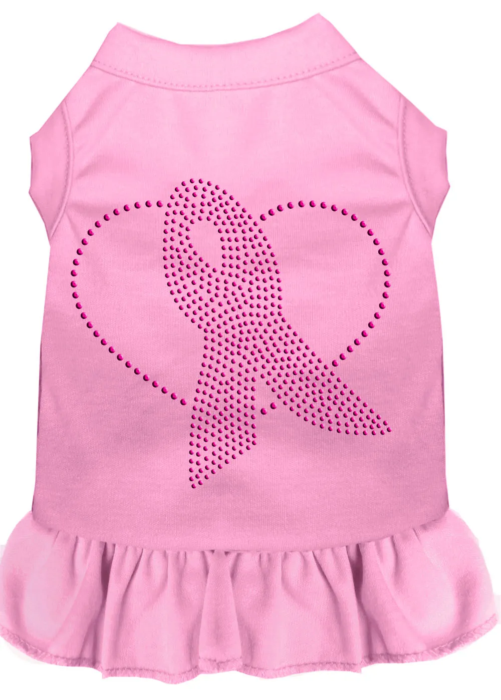 Pink Ribbon Rhinestone Dress Light Pink 4x