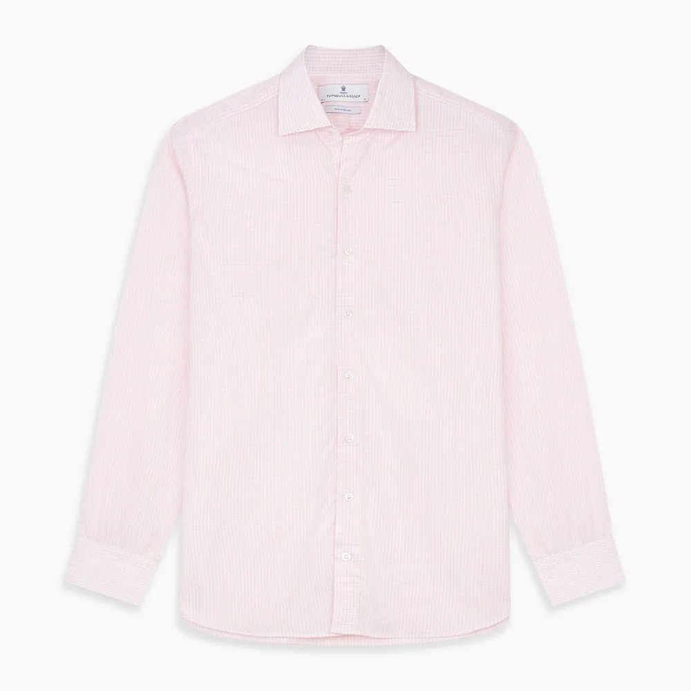 Pink Windowpane Check Shirt