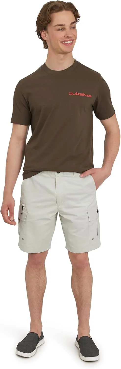 Quiksilver Men's Regular Fit Fixed Waist Water Friendly Active Hybrid Cargo Shorts (32-42