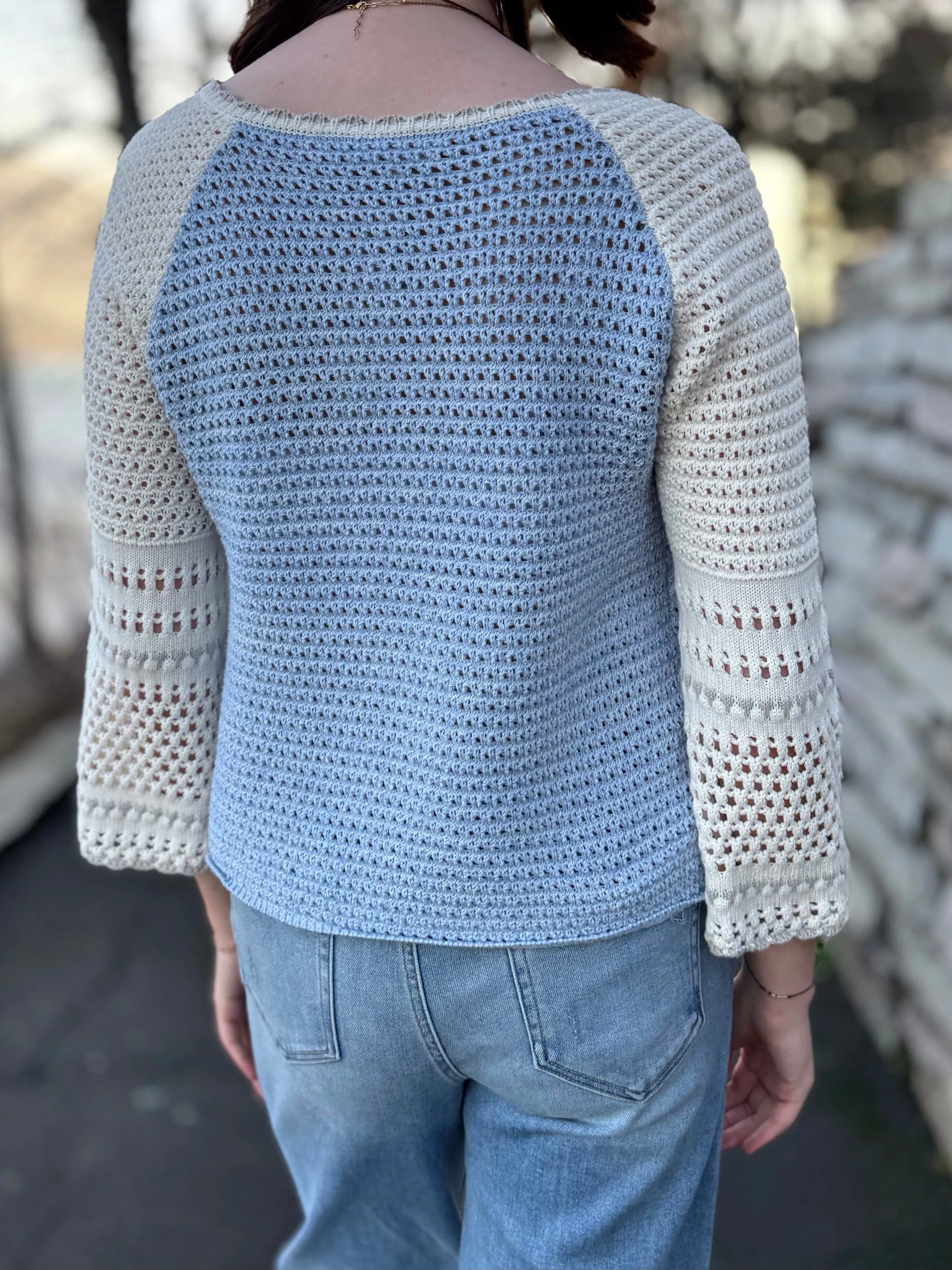 Raglan Sleeve Crochet Sweater