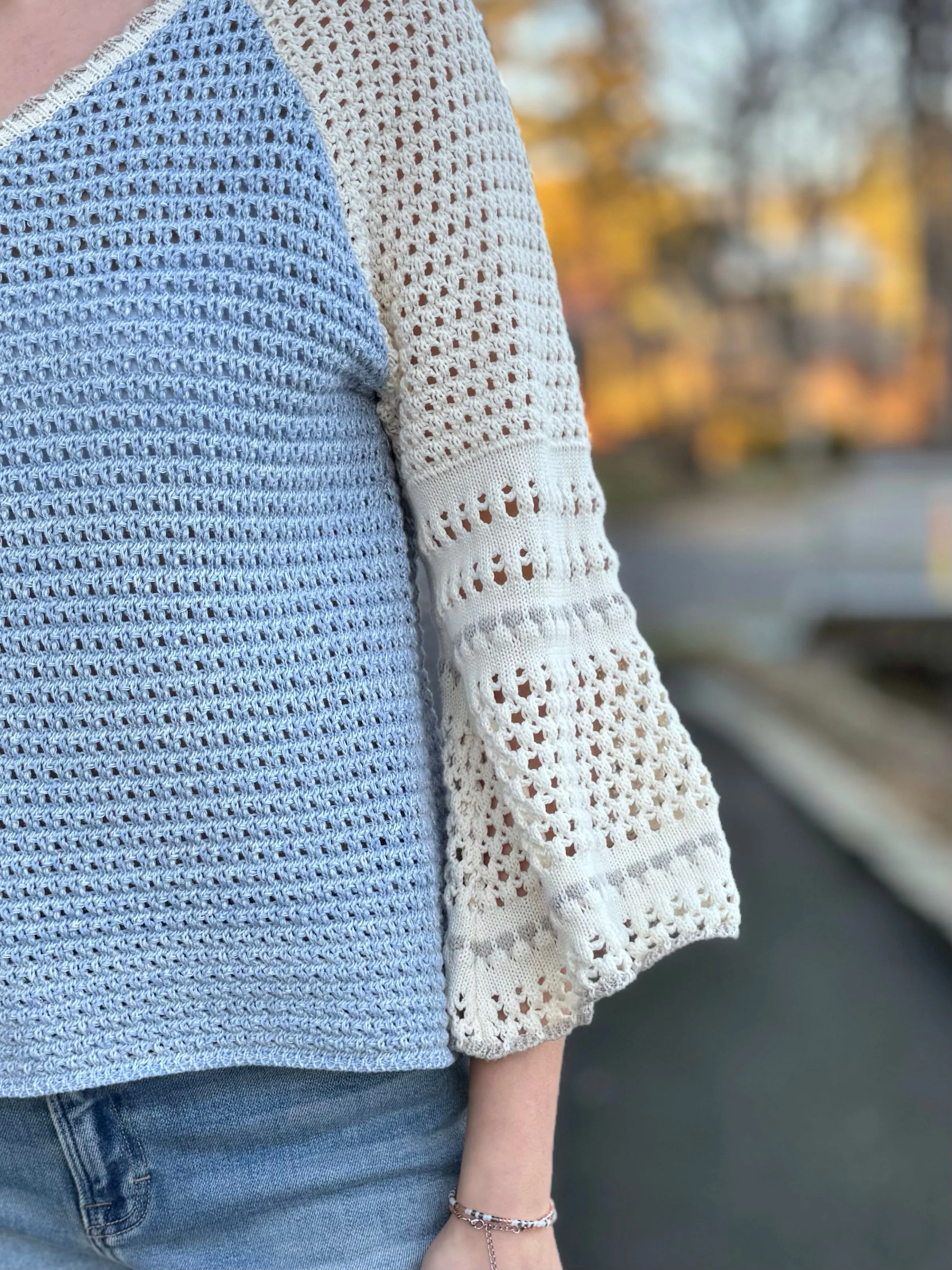 Raglan Sleeve Crochet Sweater