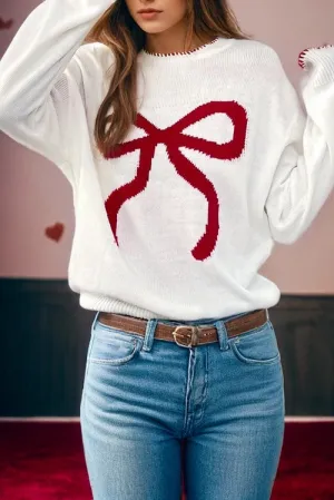Red Bow Sweater
