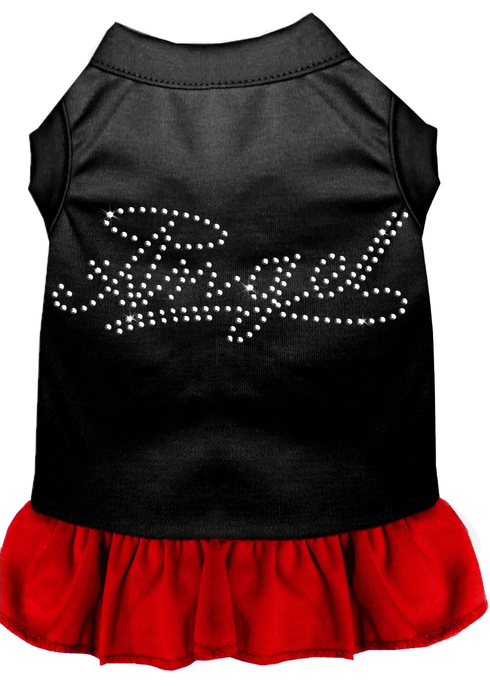 Rhinestone Angel Dress Black With Red Xxl