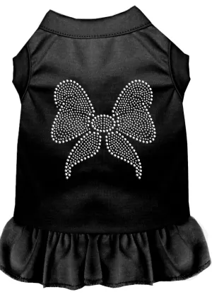 Rhinestone Bow Dress Black Xl