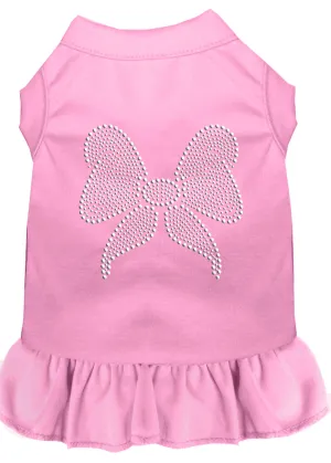 Rhinestone Bow Dress Light Pink Xl