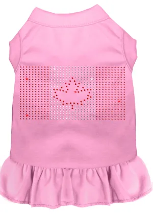 Rhinestone Canadian Flag Dress Light Pink 4x