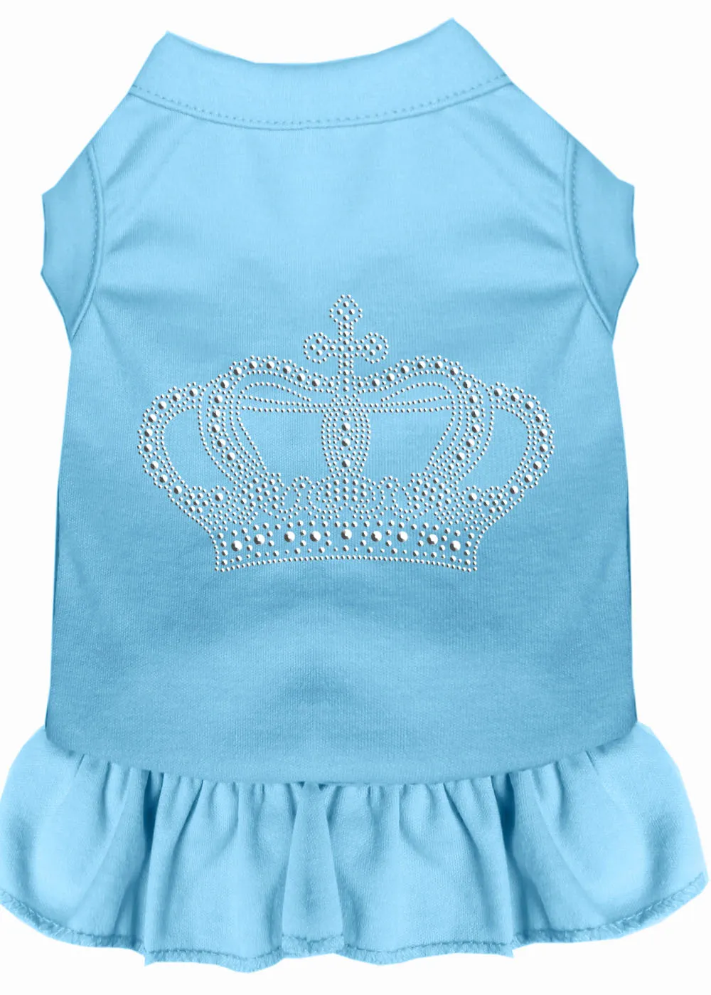 Rhinestone Crown Dress Baby Blue Xxxl