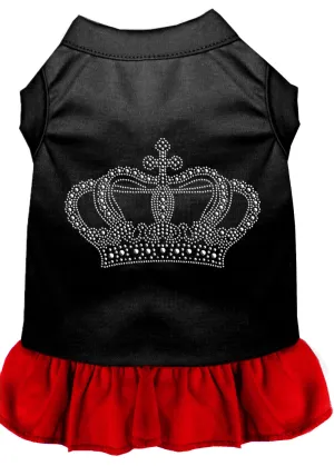 Rhinestone Crown Dress Black With Red Med