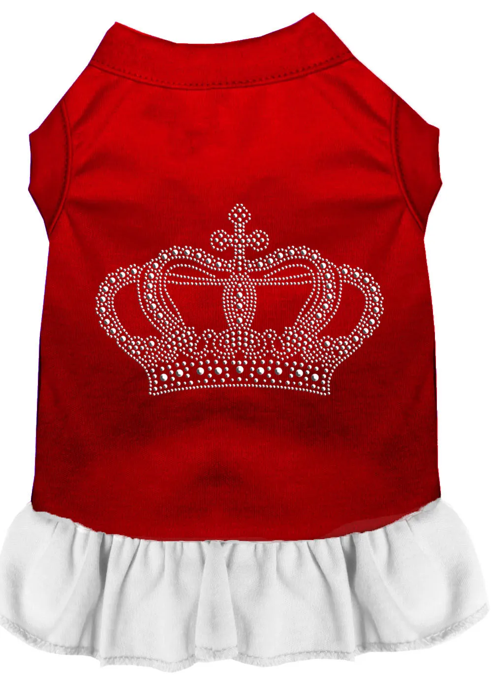 Rhinestone Crown Dress Red With White Xs