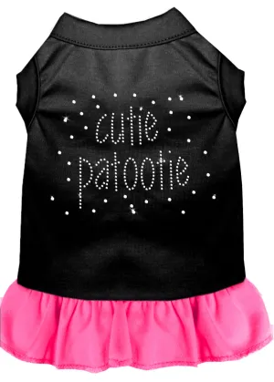 Rhinestone Cutie Patootie Dress Black With Bright Pink Xxl