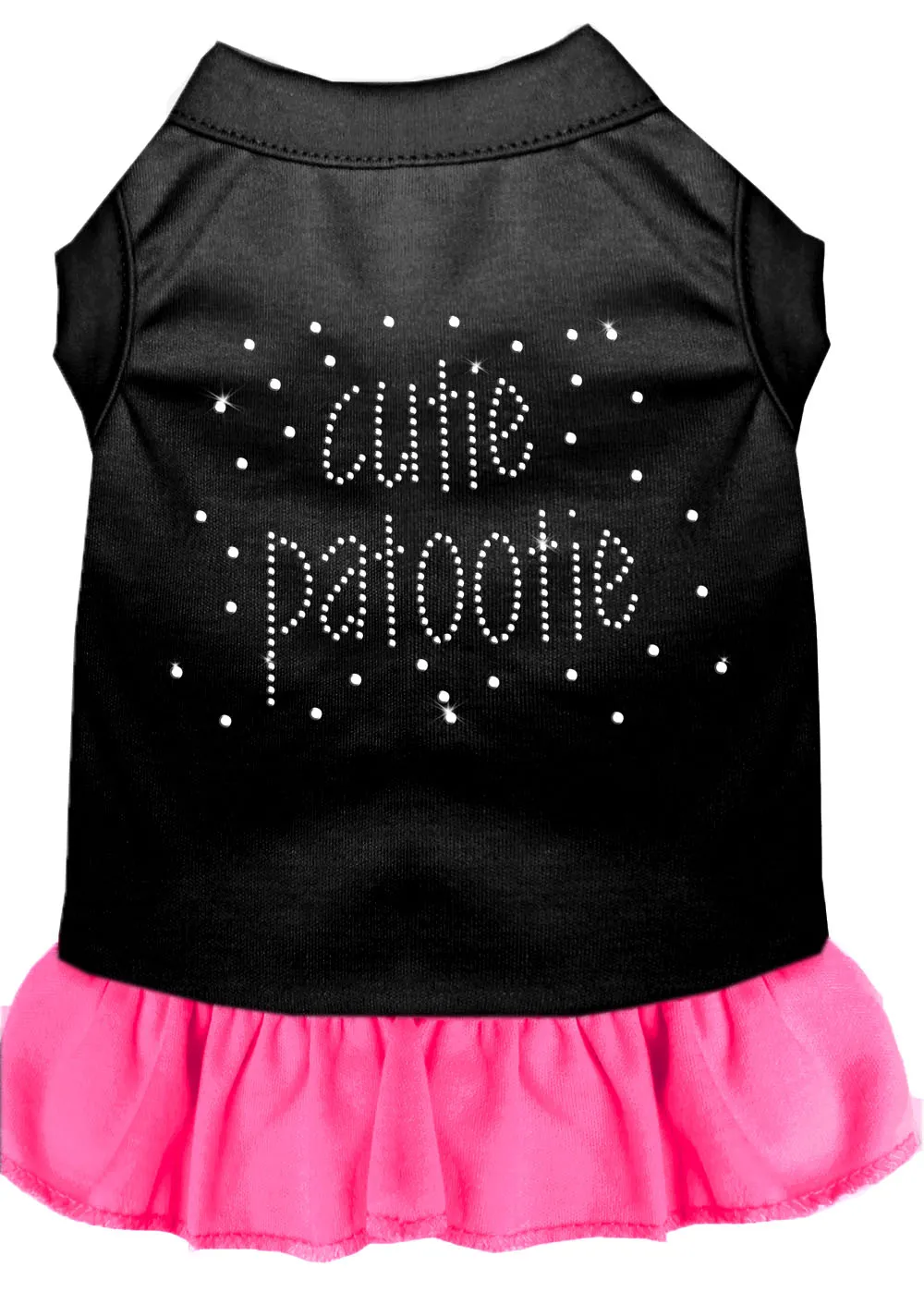 Rhinestone Cutie Patootie Dress Black With Bright Pink Xxl