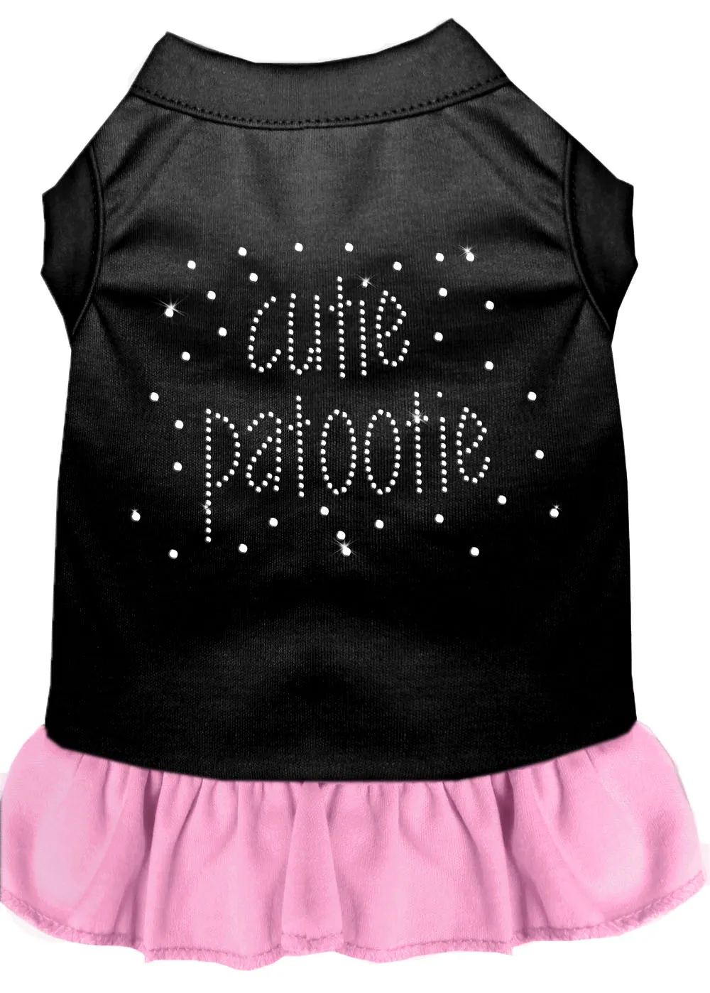 Rhinestone Cutie Patootie Dress Black With Light Pink Med