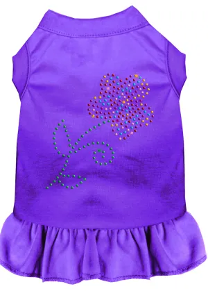 Rhinestone Multi Flower Dress Purple 4x