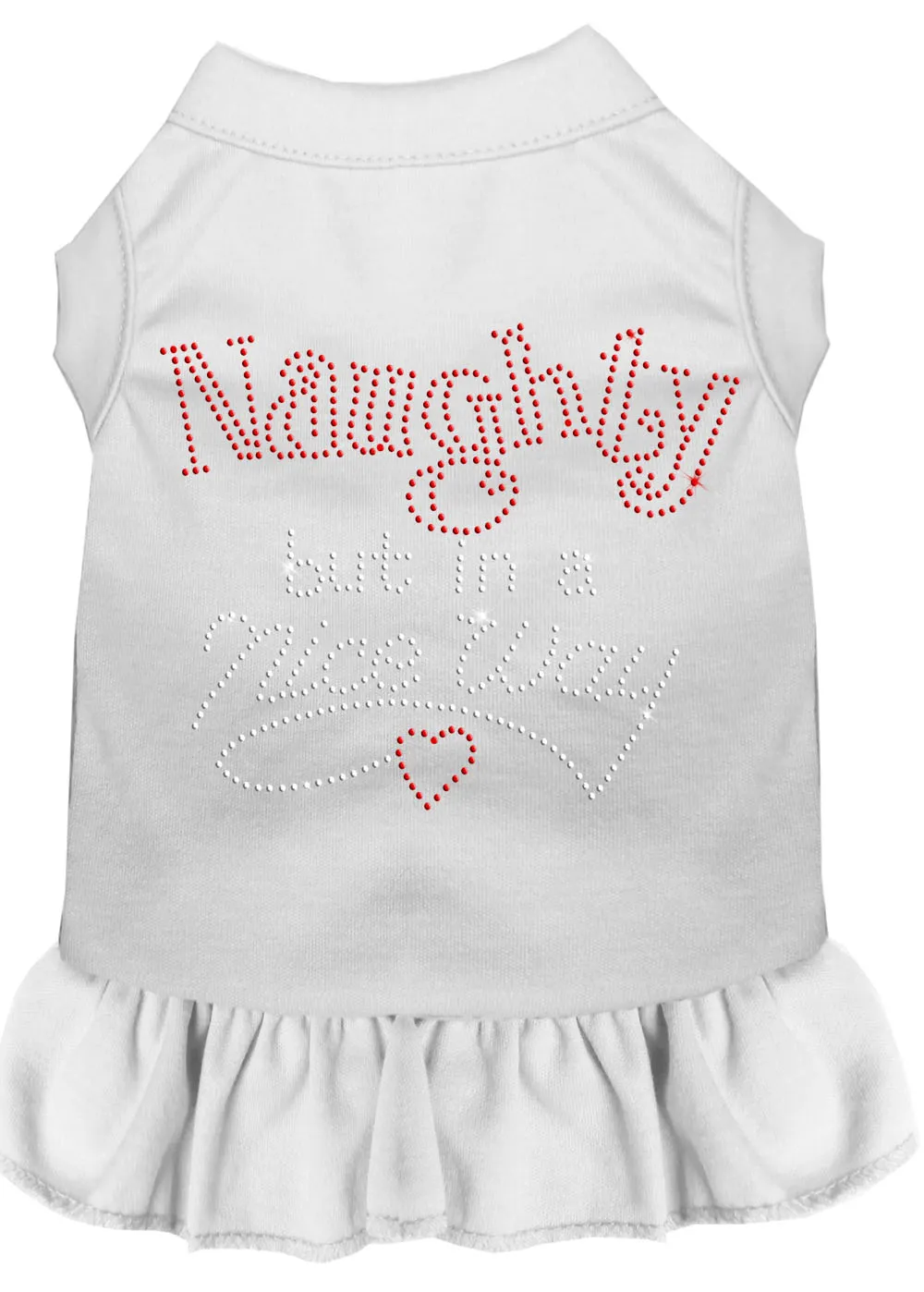 Rhinestone Naughty But In A Nice Way Dress White 4x
