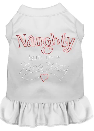 Rhinestone Naughty But In A Nice Way Dress White 4x