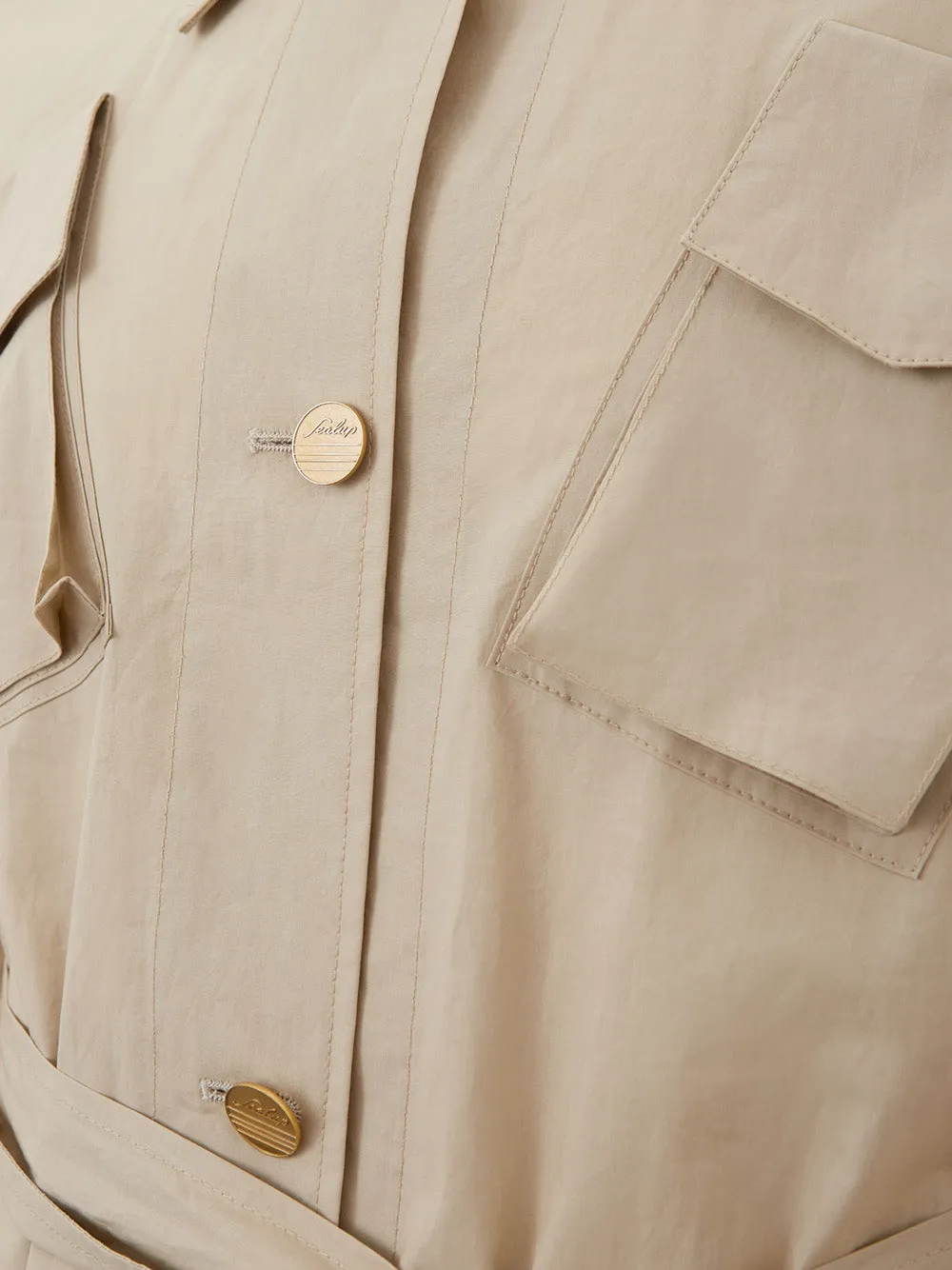 Sealup Elegant Beige Cotton Saharan Jacket